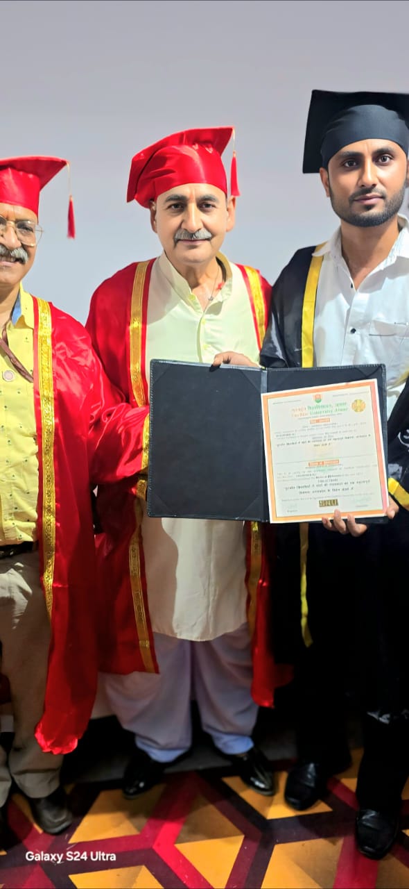 Academic convocation ceremony - Dr. Shamsher Ali receiving Ph.D. degree in Physical Education